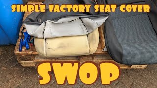 VW Transporter factory seat base. Cover swap easy ?