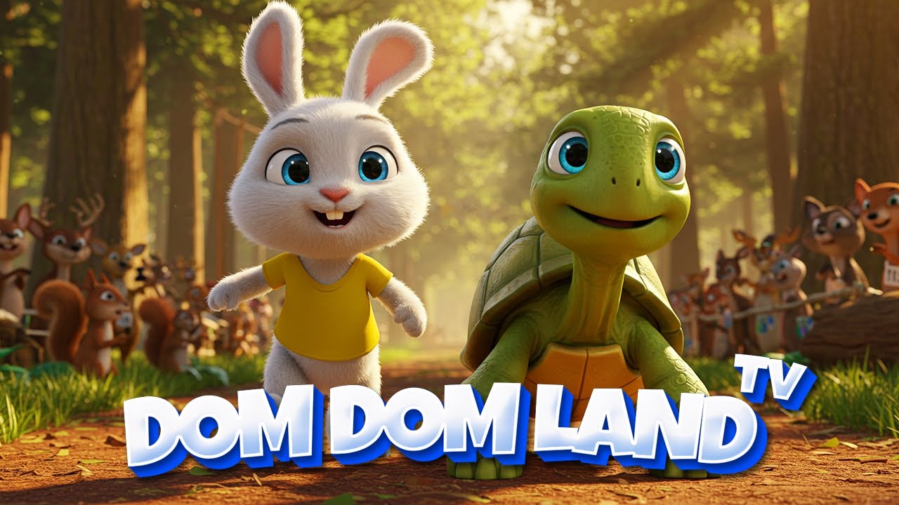 Rafi Turtle Tale SLOW AND STEADY | Toby the Turtle & Rafi the Rabbit | DomDom Land ...