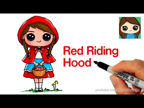How to Draw Little Red Riding Hood Cute and Easy