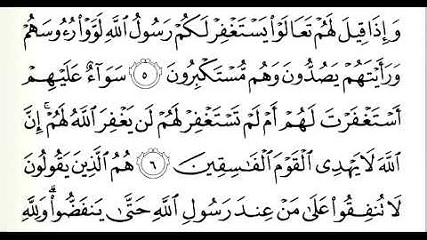 سورة المنافقون - شيخ الزين محمد أحمد