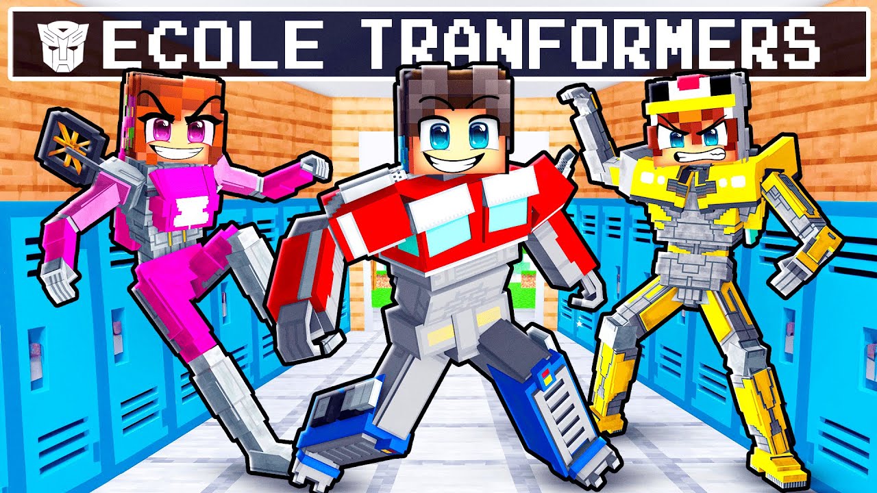 GEMI va à l'ÉCOLE DES TRANSFORMERS sur Minecraft !