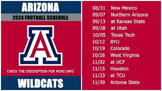 2024 Arizona Wildcats Football Schedule