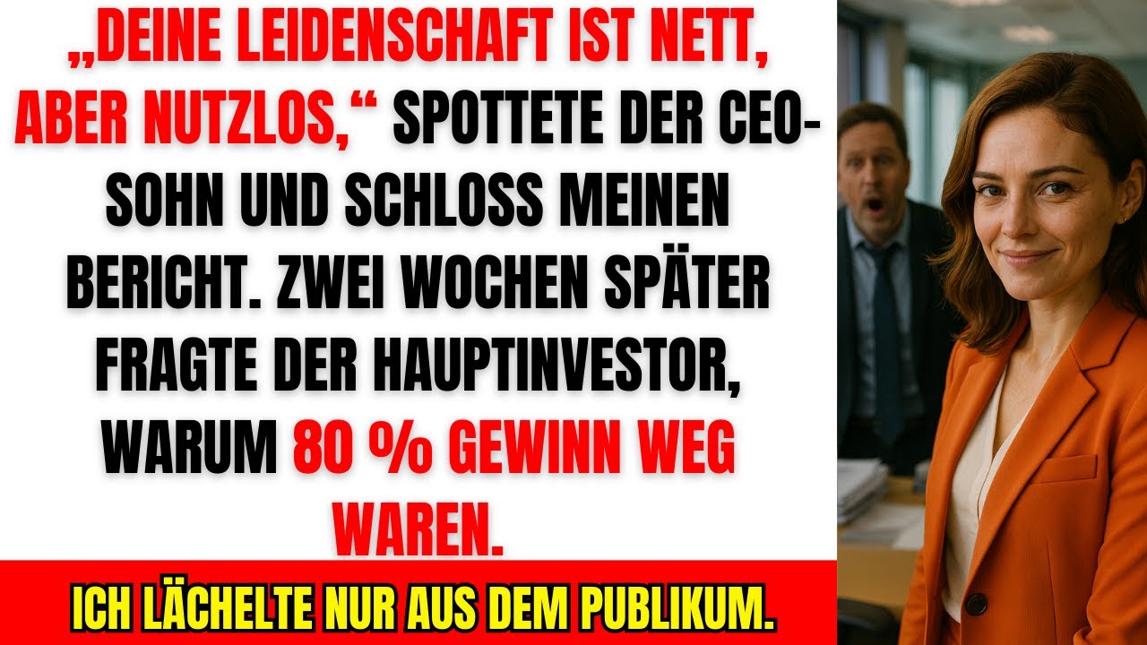 Risikomanagerin entlarvt CEO-Sohn – 80% Gewinn stürzen ins Chaos! 💼🔥