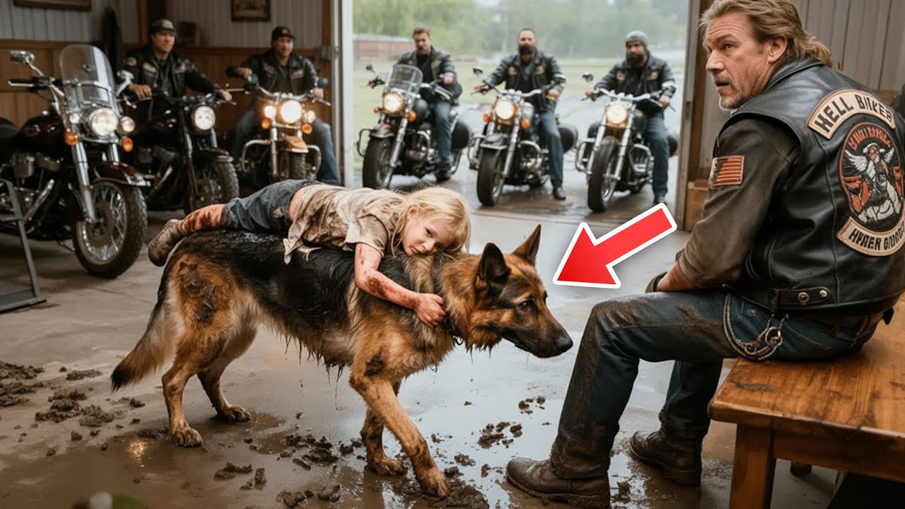 Hund trug Mädchen zum Biker-Club – „Sie schlugen meine Mama!“ Dann geschah das Unglaubliche