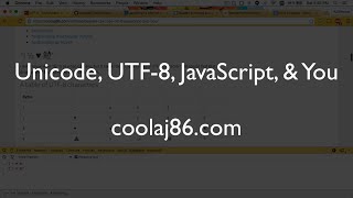 Unicode, UTF 8, JavaScript, and You