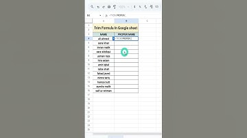 TRIM FORMULA IN GOOGLE SHEET