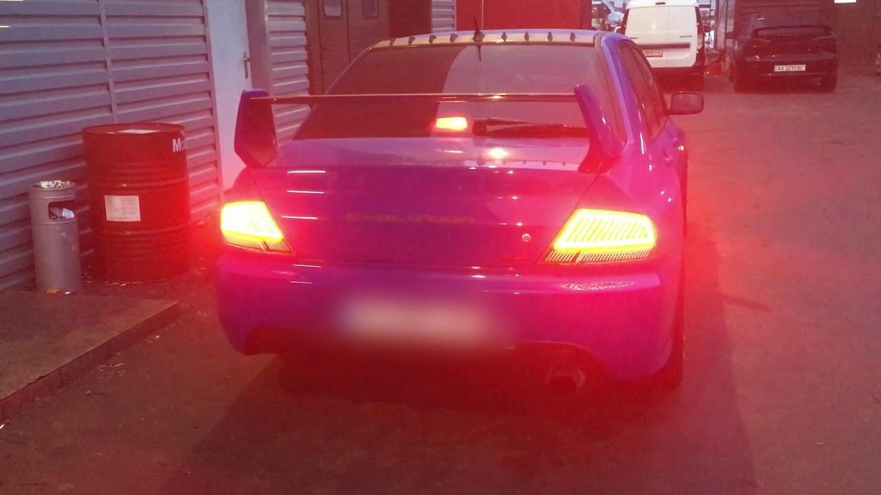 Mitsubishi Lancer Evolution 8, Led tails conversion, car testing
