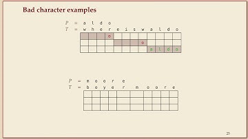 COMP526 (Spring 2022) 4-6 §4.6 The Boyer Moore algorithm