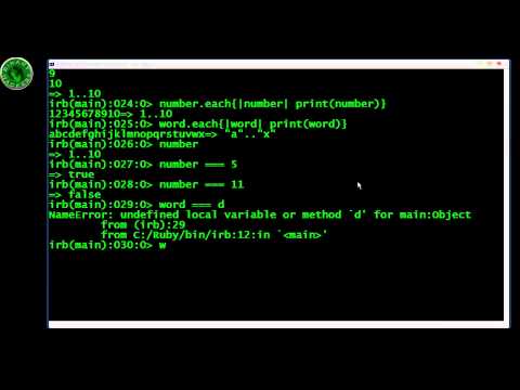 Ruby Programming part 6 (Ranges)