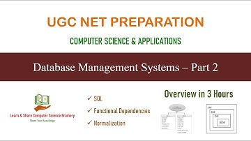 Database Management Systems - Part 2 - Overview in Tamil | UGC NET Computer Science Unit 4 Outline