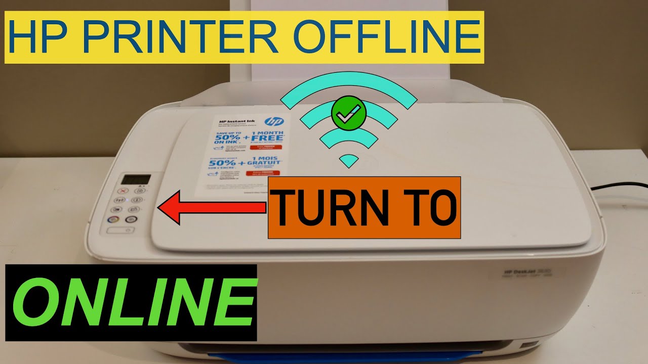 narre Indflydelsesrig vindruer HP Printer Offline How To Turn It Online ? - YouTube