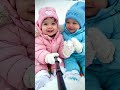 “Twin Babies See Snow for the First Time ❄️👶” #baby #twinbaby #babyvlog