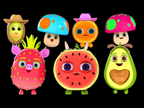 Old Macdonald Had A Farm Kids Song - Funky Fruits Baby Sensory | Fun Animation And Dance Video