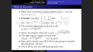 Lecture23: 3.2 Interlaced Eigenvalues & Singular Values (part II), Math405: Learning from Data. Profile