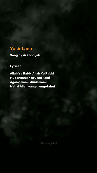 Yasir Lana - Ai Khodijah (Lirik) #shorts