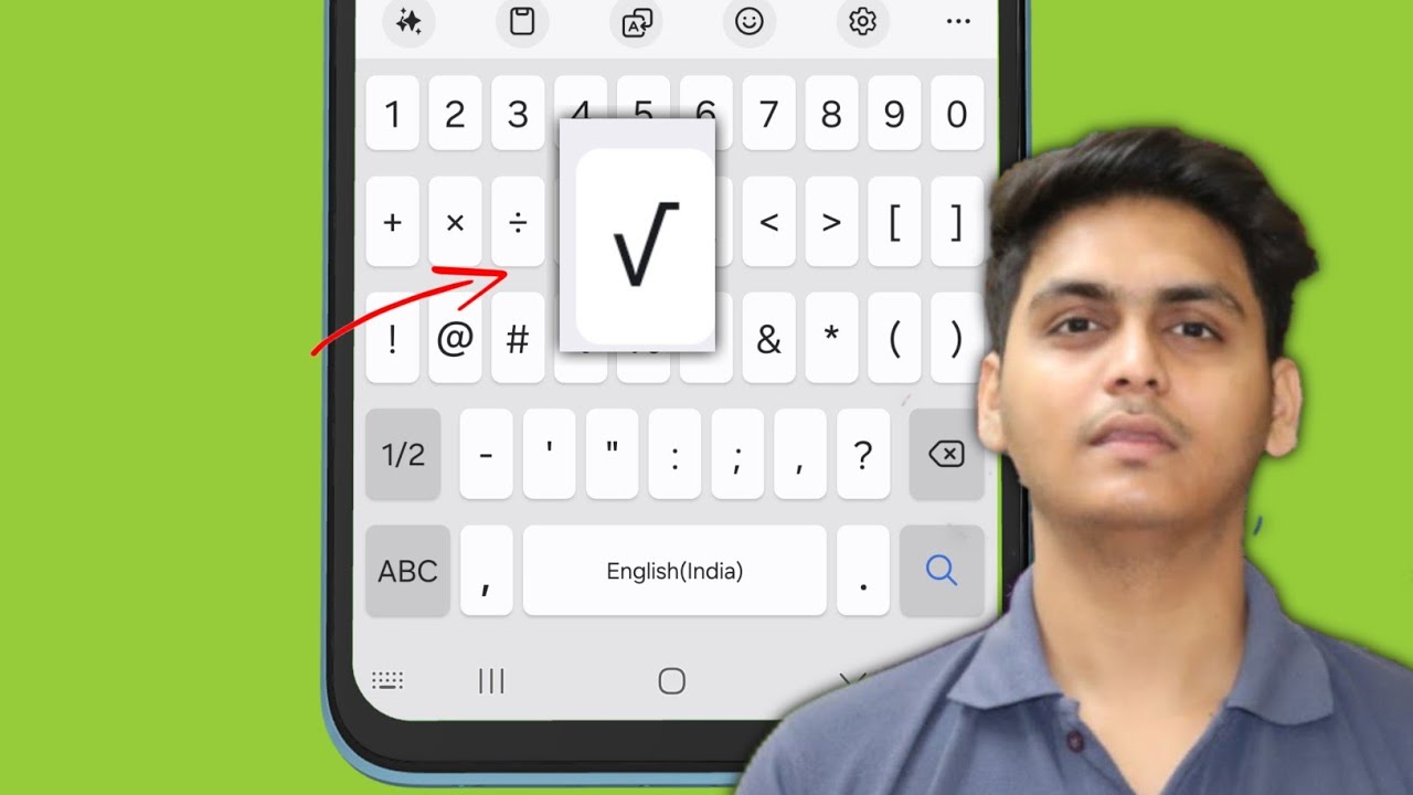 How to type square root on mobile keyboard samsung | Samsung me sqaure ...