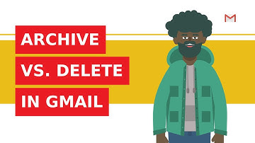 What is the difference between archiving and deleting messages in Gmail?
