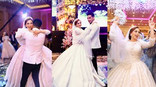 واخيرا فرح محمد وعلياء بكل تفاصيله 👰‍♀️♥️مفاجأه الحموات دخلو الفرح قبل العرسان😂