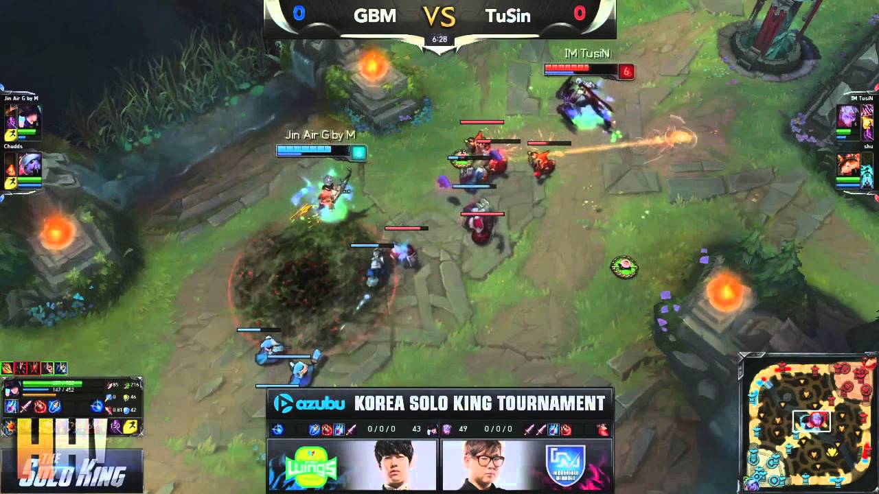 1. GBM vs TuSin - Round of 6 - Game 1 - "The Solo King" Korean 1vs1 ...