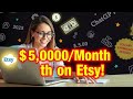 Earn $5000 Month on Etsy Using AI No Experience Needed! 💰  AI Etsy Side Hustle 2025