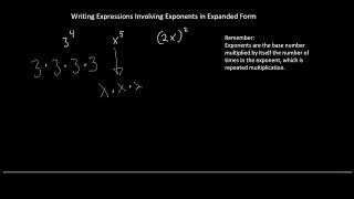 Writing expressions involving exponents in expanded form