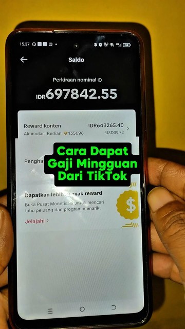 Gaji Mingguan Dari Tiktok || Cara Dapat Uang Di Tiktok Terbaru