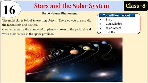 Stars and the Solar System| Ch-16| PArt-1| Class-8 | Learn Science