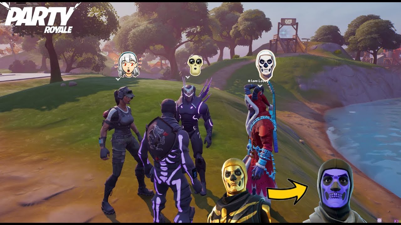 Party Royale Players React To FAKE OG Turning Into OG Purple Skull Trooper
