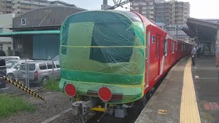 東京メトロ丸ノ内線2000系2151F　新型車両　近畿車輛出場・徳庵駅入線シーン