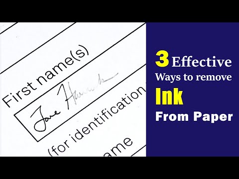 Video: 3 Ways to Remove Ink From Paper