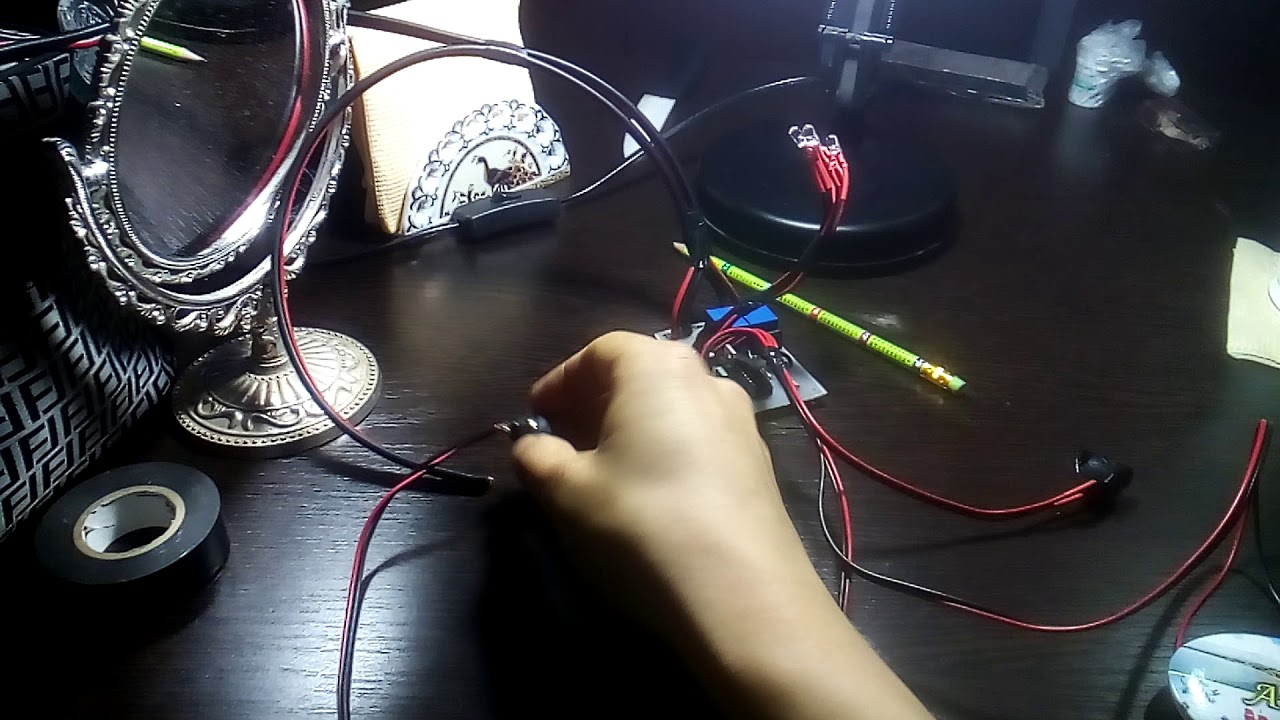 Второй тест кнопки запуска на Атмега 8 - YouTube