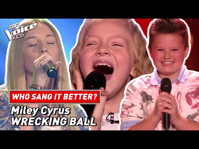 Who sang Miley Cyrus' "Wrecking Ball" better? | The Voice Kids