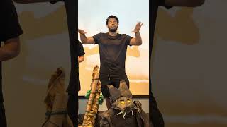 Black Student Union giving a quick skit about our junk art creation