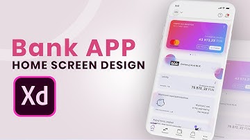 SPEEDART: Bank App Home Screen UI Design - Adobe XD Tutorial