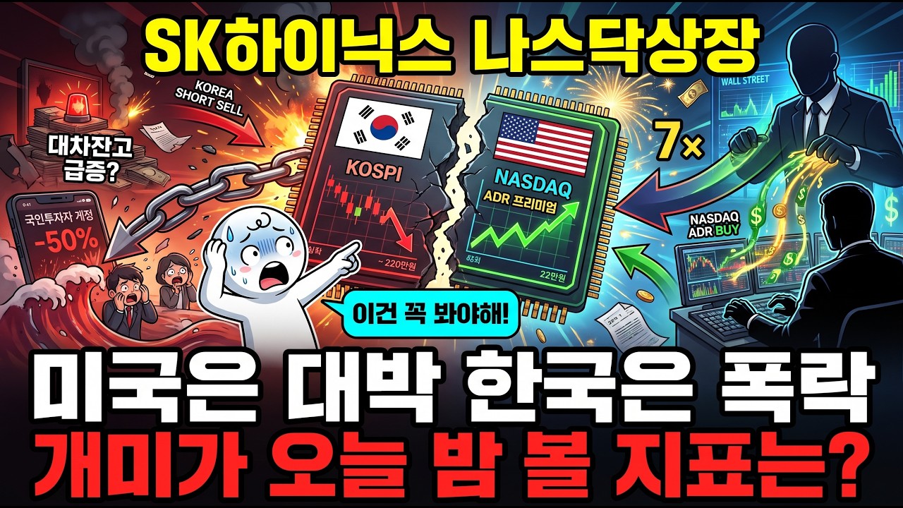 SK하이닉스 나스닥 상장에 한국 주식 녹아내리는 이유?