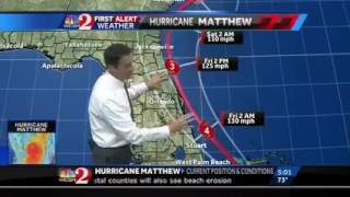 (WESH Orlando) Hurricane Matthew 5pm Update (October 6, 2016)