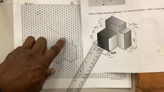 Isometric drawing example 1