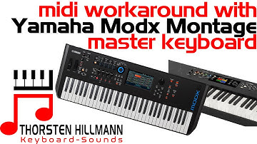 Yamaha Modx Montage midi workaround with master keyboard