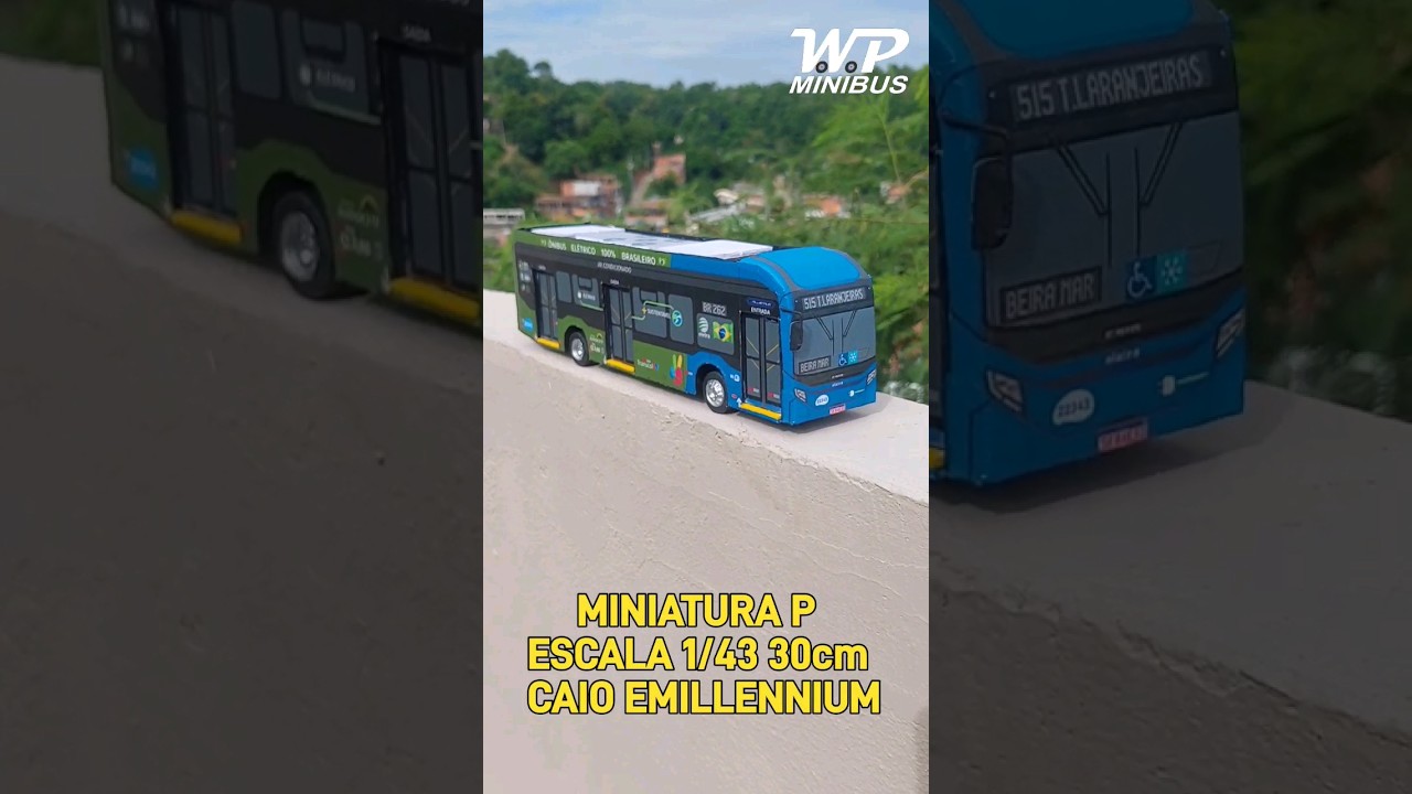 Miniatura de Ônibus - Caio Emillennium Elétrico - Transcol ES 
