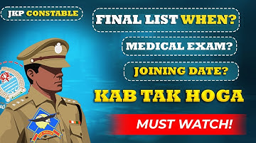 JKP CONSTABLE Provisional List | Medical Date and Joining Update | #jkssb #jkpconstable