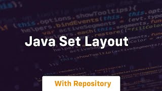 java set layout