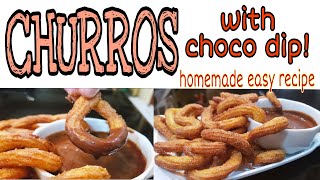 HOW TO MAKE CHURROS | SUGAR CINNAMON COATED | CHOCO DIP | HOMEMADE | EASY RECIPE | SWEETBAKES