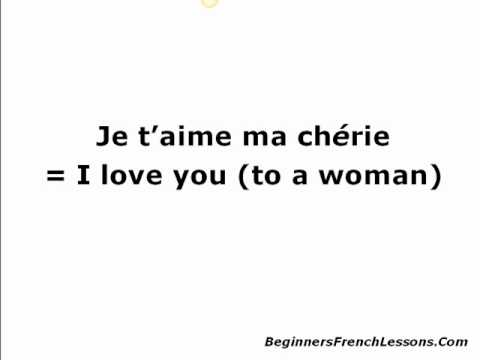 How To Say I Love You In French Youtube