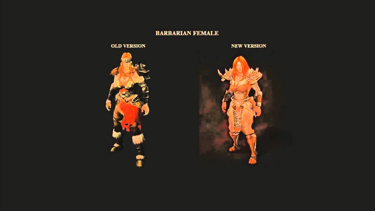 Diablo 3 - Barbarian - Female old animation vs new - YouTube