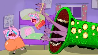 Zombie Apocalypse, Zombie Giant Green Worm in Peppa's Bedroom !! | Peppa Pig Funny Animation