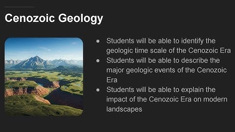 Exploring the Cenozoic Era: Earth