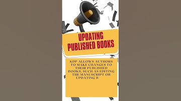 How to Update Published Books on Amazon KDP