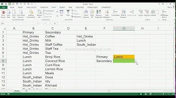 How to use Indirect Function in data validation in MS Excel 2013