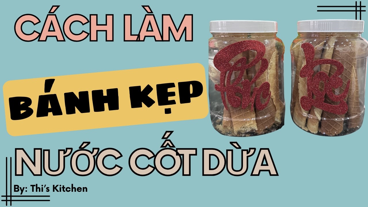 Cách làm bánh kẹp nước cốt dừa bằng máy nướng điện