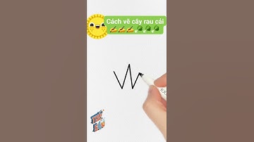 Cách vẽ cây rau cải. #short